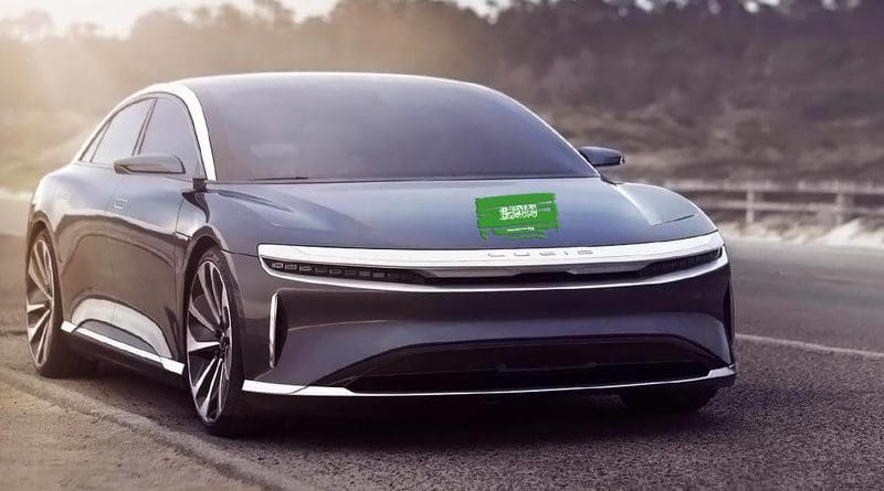 A Lucid Motors car. Photo Credit: Twitter