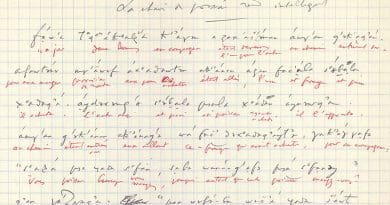 Georges Dumézil’s handwritten transcription of an Ubykh story, as told by Tevfik Esenç. © Georges Dumézil