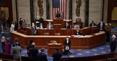 On January 13, 2021, the United States House of Representatives voted to adopt an article of impeachment accusing President Donald Trump of incitement of insurrection. Photo Credit: United States House of Representatives, Wikipedia Commons