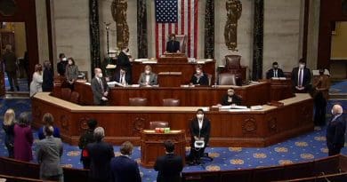 On January 13, 2021, the United States House of Representatives voted to adopt an article of impeachment accusing President Donald Trump of incitement of insurrection. Photo Credit: United States House of Representatives, Wikipedia Commons