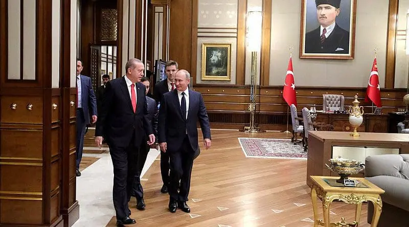 The working office of Turkey's President Recep Tayyip Erdogan, seen here with Russia's President Vladimir Putin. Photo Credit: Kremlin.ru