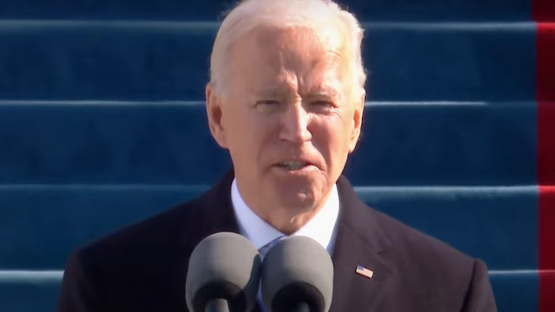 Inaugural Address by President Joseph R. Biden. Photo Credit: White House video screenshot