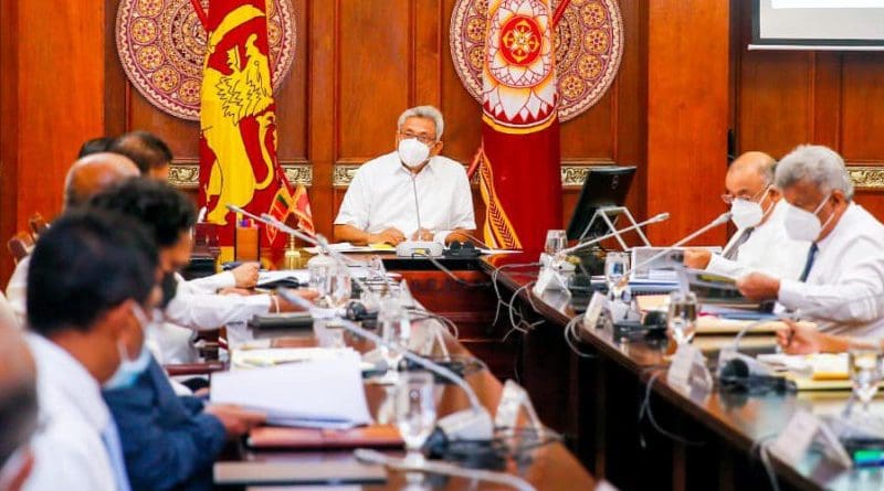 Sri Lanka's President Gotabaya Rajapaksa meets ports trade unions. Photo Credit: Sri Lanka President's Office