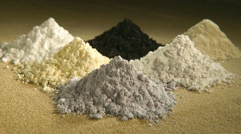 Rare earth minerals. Photo credit: Peggy Greb, US department of agriculture, Wikipedia Commons