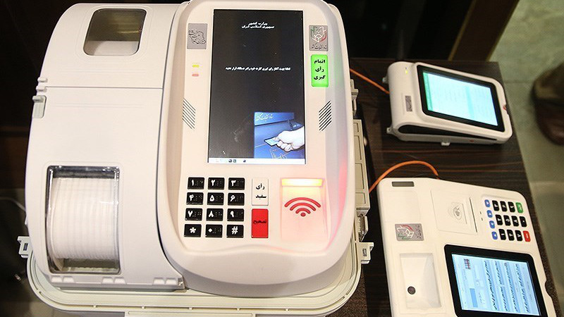 Electronic voting machines in Iran. Photo Credit: Tasnim News Agency