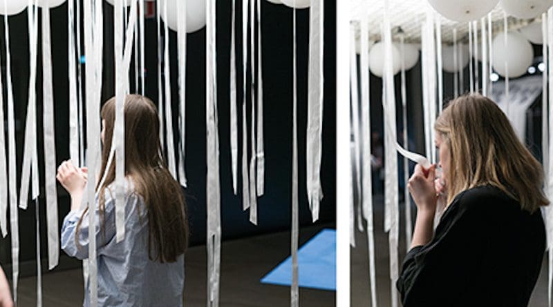 A way to explore smells, at an installation at the Swedish Textile Museum, 2017. Photo: Jyoti Kapur
