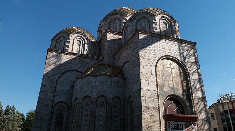 Macedonian Orthodox church of Sts Constantine and Helena in Skopje, North Macedonia. Photo Credit: aiva, Wikipedia Commons