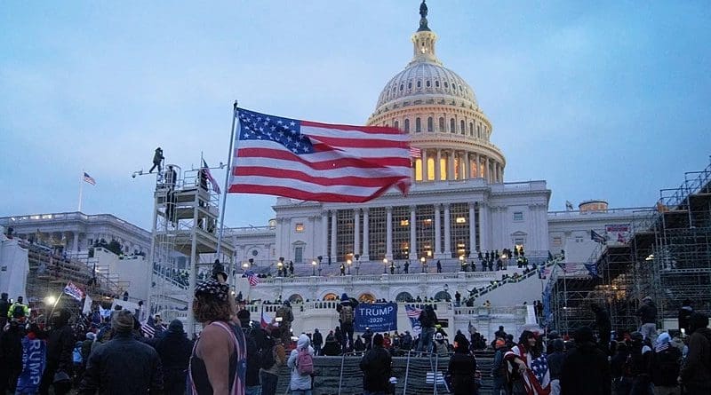 2021 storming of the United States Capitol. Photo Credit: Tyler Merbler, Wikipedia Commons