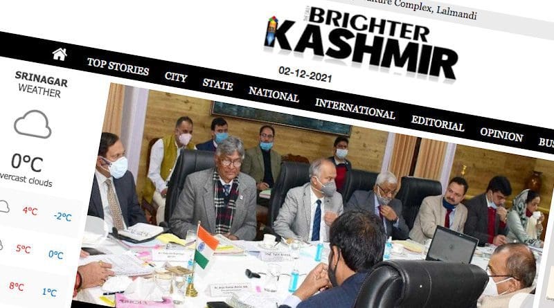 Screenshot of Brighter Kashmir website