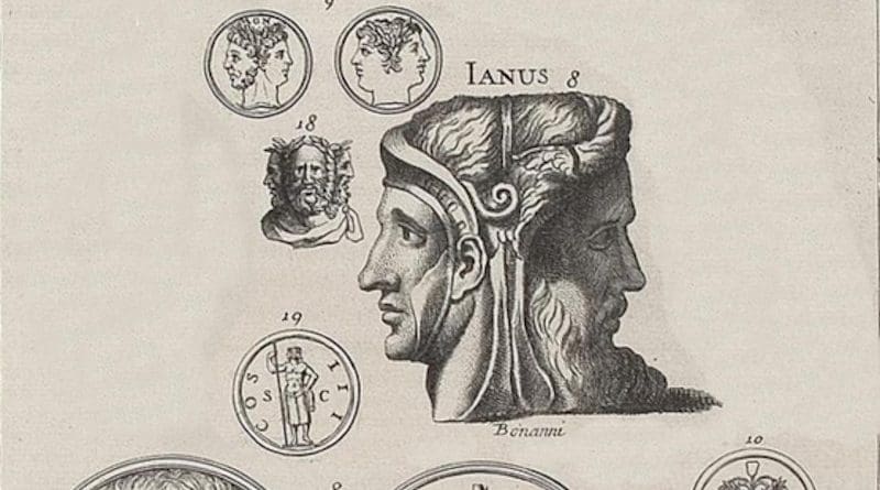 Different depictions of Janus from Bernard de Montfaucon's L'antiquité expliquée et représentée en figures. Credit: Wikipedia Commons