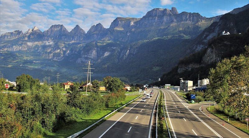Alpine Highway Panorama Far View Road Travel Alps