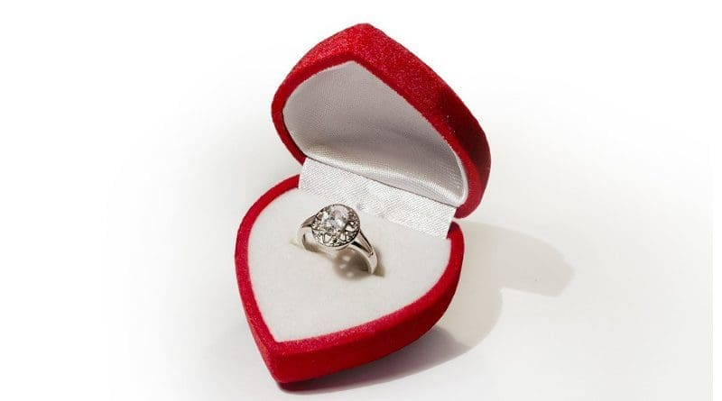 Ring Engagement Love Jewelry Box Valentine's Day