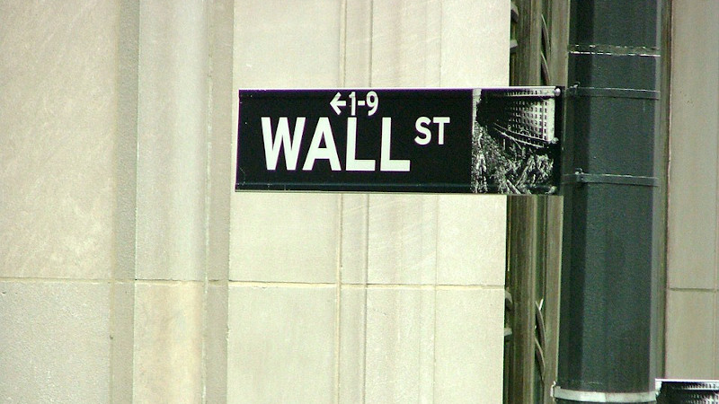 Wall Street Street Sign Roadworks Attention