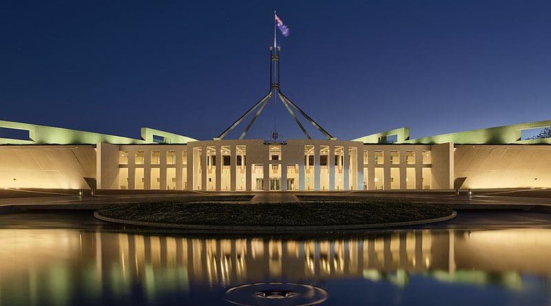 Parliament House, Canberra, Australia. Photo Credit: Thennicke, Wikipedia Commons