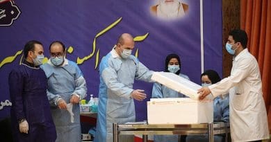 Iran receives Russia's Sputnik V coronavirus vaccine. Photo Credit: Tasnim News Agency