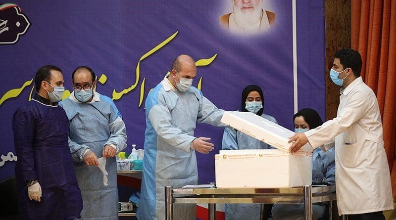 Iran receives Russia's Sputnik V coronavirus vaccine. Photo Credit: Tasnim News Agency