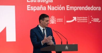 Spanish Prime Minister Pedro Sánchez presents the 'Spain: Entrepreneurial Nation Strategy'. Photo Credit: Pool Moncloa/Borja Puig de la Bellacasa