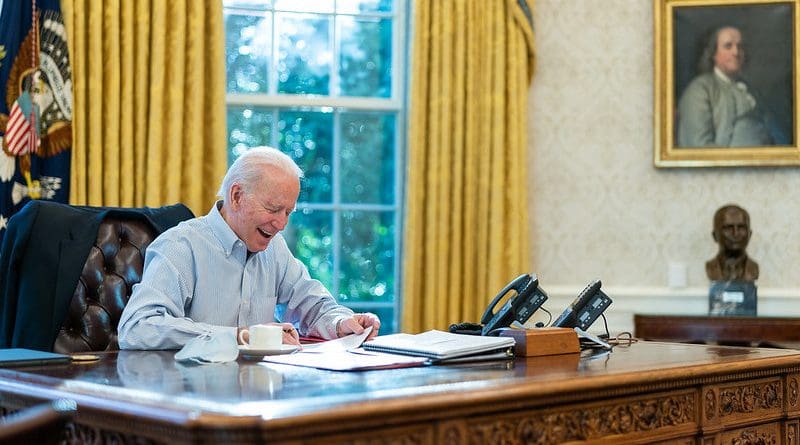 President Joe Biden in the Oval Office of the White House. (Official White House Photo by Adam Schultz)