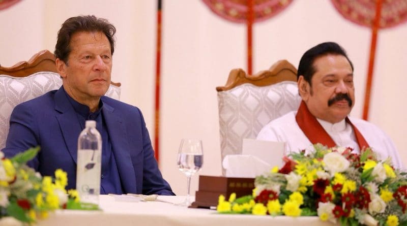 Pakistan's Prime Minister Imran Khan with Sri Lanka's Prime Minister Mahinda Rajapaksa. Photo Credit: Sri Lanka PM Office