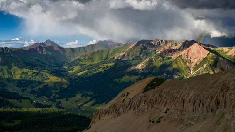A monsoon rain event in the East River watershed of Colorado, a pristine, high elevation, snow-dominated headwater basin of the Colorado River. CREDIT Xavier Fane