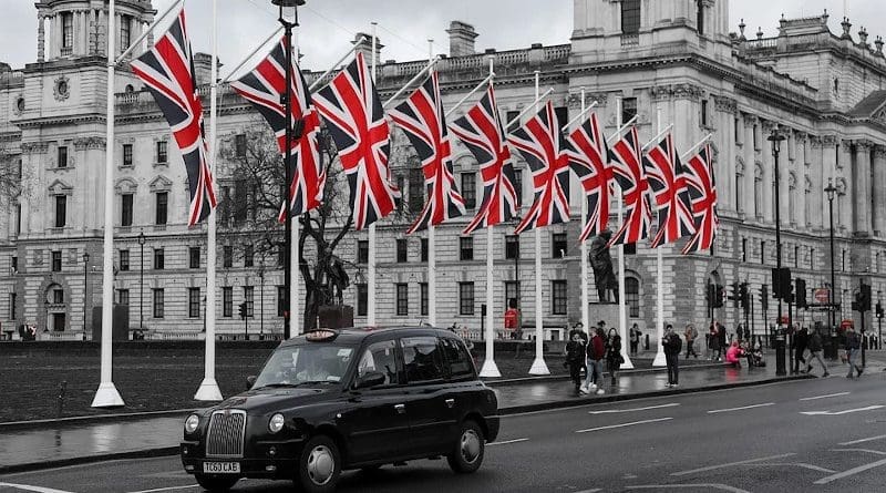 united kingdom london flag taxi