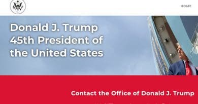 Former US President Donald Trump launches website. Photo Credit: Screenshot of 45office.com