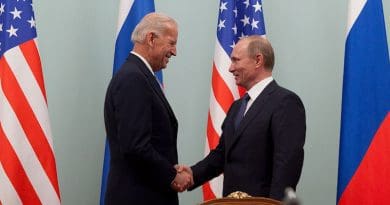 File photo of U.S. Vice President Joe Biden and Russian President Vladimir Putin in 2011. Official White House Photo by David Lienemann