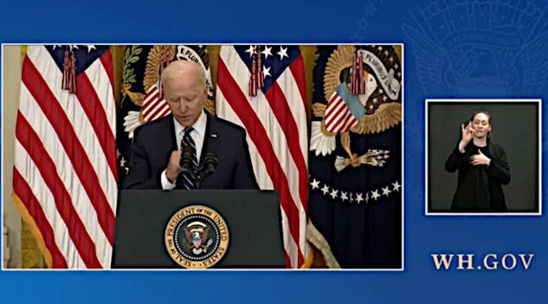 US President Joe Biden gives press conference. Photo Credit: White House video screenshot