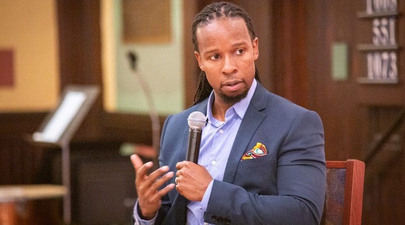 Ibram X. Kendi lectures. (Photo credit: Montclair Films. CC BY 2.0.)