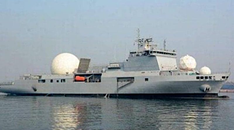 India's INS Dhruv VC-11184 nuclear missile tracking ship. Photo Credit: India Navy