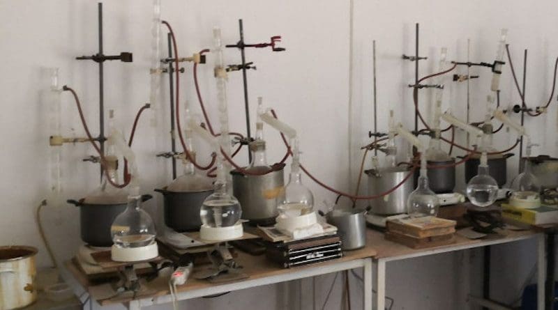 Clandestine lab manufacturing fake sedatives. Photo Credit: Europol