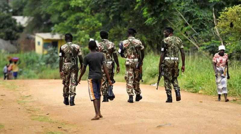 Soldiers on patrol in Mozambique. Photo Credit: Fars News Agency