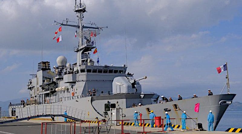 The French frigate Prairial is docked at Cam Ranh Port, Vietnam, March 9, 2021. Photo Credit: French Embassy in Vietnam