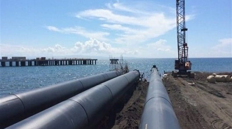 Pipelines to transfer desalinated water. Photo Credit: Tasnim News Agency
