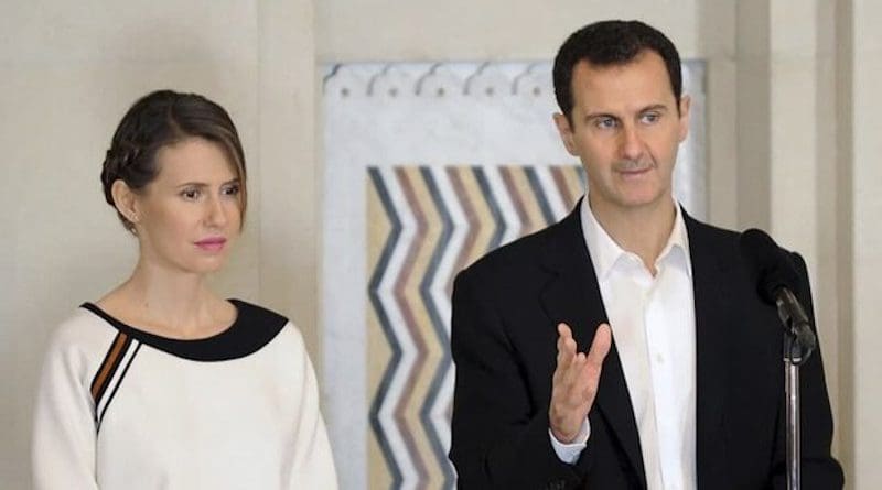 Syrian President Bashar al Assad and his wife Asma al-Assad. Photo Credit: Mehr News Agency