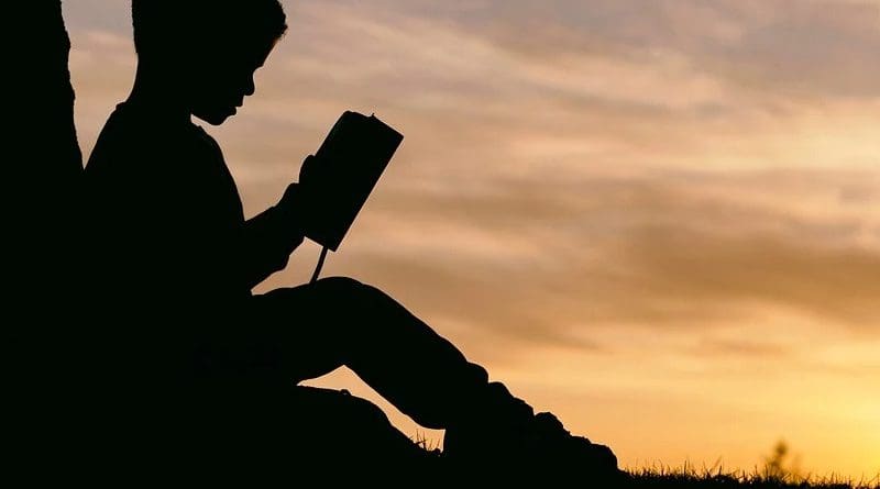 People Man Kid Boy Child Read Book Sunset