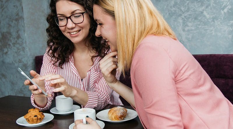 women conversation talk coffee cafe