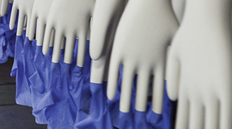 Manufacturing rubber gloves. Photo Credit: Margma