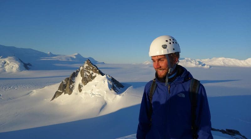 Dr Sebastian Rosier at Pine Island Glacier in 2015 CREDIT Dr Sebastian Rosier