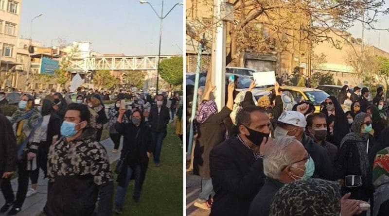 Iranian protesters against the Iran-China 25-year agreement. Photo Credit: Iran News Wire
