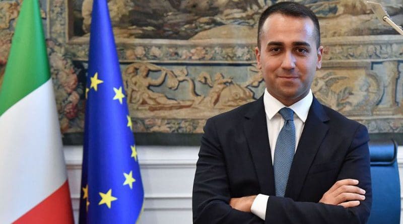 Italy's Foreign Minister Luigi Di Maio. Photo Credit: Italian Foreign Ministry