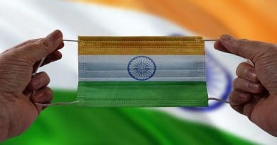 india flag hands coronavirus covid-19 mask