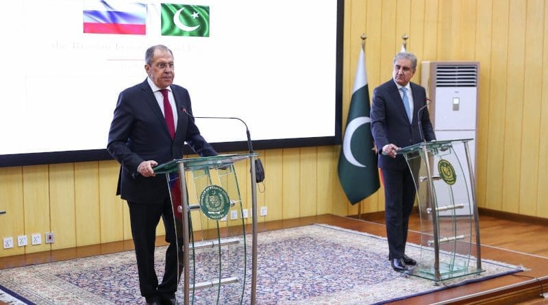Russia's Foreign Minister Sergey Lavrov with Foreign Minister of the Islamic Republic of Pakistan Makhdoom Shah Mahmood Qureshi. Photo Credit: Mid.ru