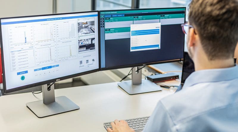 An application-specific dashboard and configuration interface for managing multiple data links.© Fraunhofer IPA