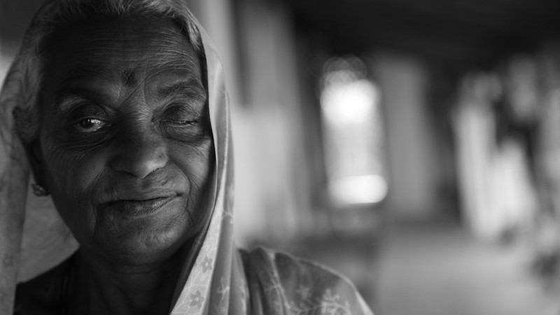 Sri Lanka India Old Woman Senior Buddhism Culture Elderly
