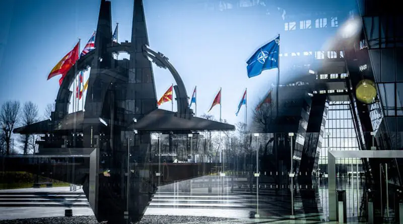 NATO headquarters flag star Photo Credit: NATO