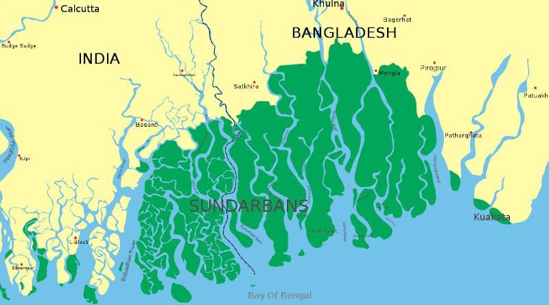 Map of the Sundarbans. Credit: Wikipedia Commons