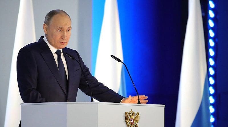 Russia's Vladimir Putin during Presidential Address to the Federal Assembly. Photo Credit: Kremlin.ru