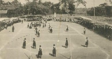 The oldest known photo of women's football in Japan, from 1916 (Taisho 5). It was discovered in Hundred Years' History, a book detailing the history of the Oita Prefectural Public High School for Girls (Yoshihiro Sakita, et al. Japan Journal of Physical Education, Health and Sports Science. March 11, 2021). CREDIT Yoshihiro Sakita, et al. Japan Journal of Physical Education, Health and Sports Science. March 11, 2021