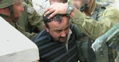 Marwan Barghouti being arrested by Israeli soldiers in Ramallah during Operation Defensive Shield. Photo Credit: IDF Spokesperson's Unit, Wikipedia Commons